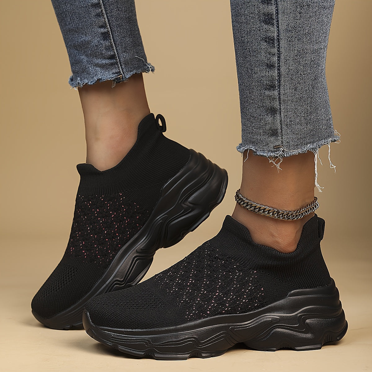Women's Lightweight Breathable Running Shoes Slip On Casual Outdoor Sneakers