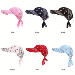 Paisley Print Turban Cap Headwrap Sun Visor Hat