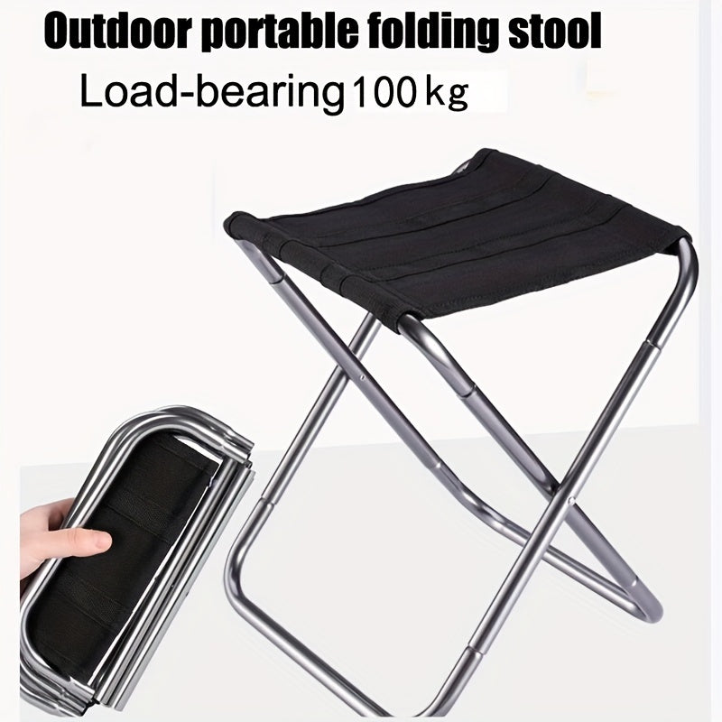 Portable Folding Outdoor Stool Aluminum Fishing Stool Traveling Camping