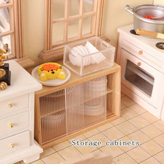 Yellow Acrylic 1:6 Scale BJD Dollhouse Wall Storage Cabinet