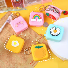 Cartoon Silicone Coin Purse Key Bag Zipper for Girls