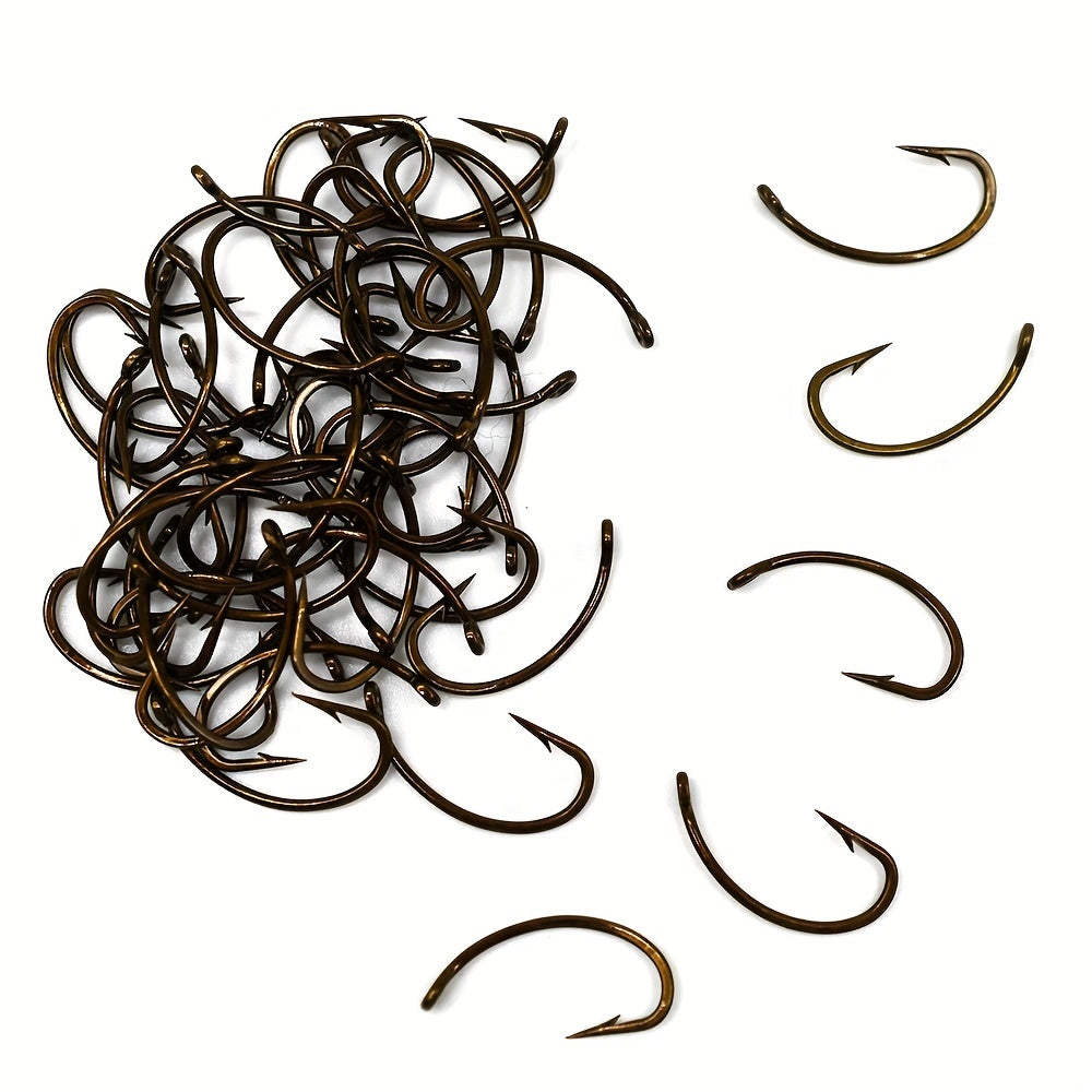 100pcs Barbless Trout Fishing Hooks for Flies Jig Nymph Stonefly Caddis Wet/Dry