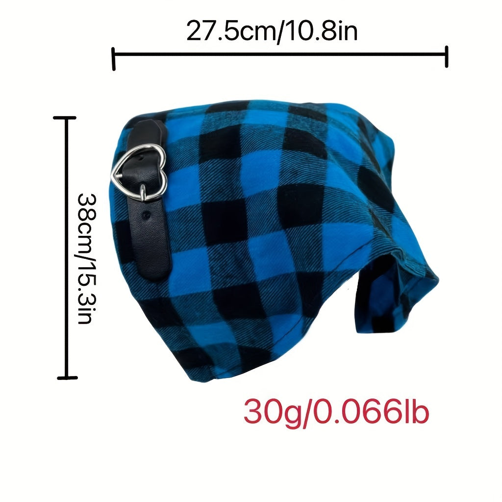 Y2K Plaid Pattern Triangle Scarf Vintage Headband Turban Bandana Women Head Wrap