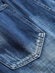 Men's Ripped Denim Shorts Distressed Casual Street Style