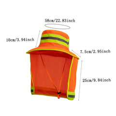 Sunshade Big Brim Sunscreen Reflective Fisherman Hat