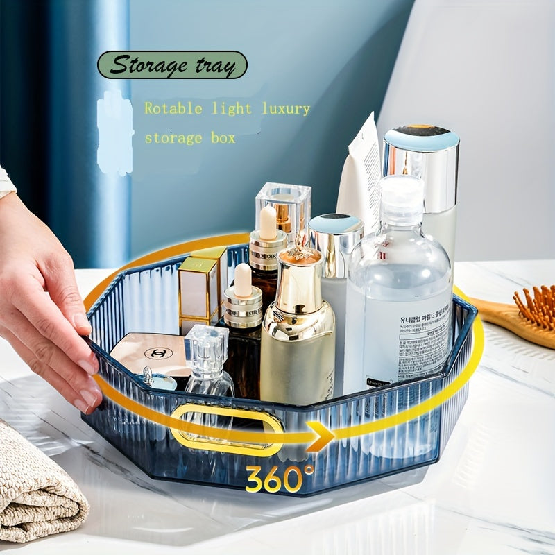 Spinning Spice Rack Organizer Counter Shelf Decorative Tray Skincare Organizer
