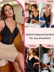 Mesh Stitching Bodysuit Tummy Control Butt Lifting Shapewear