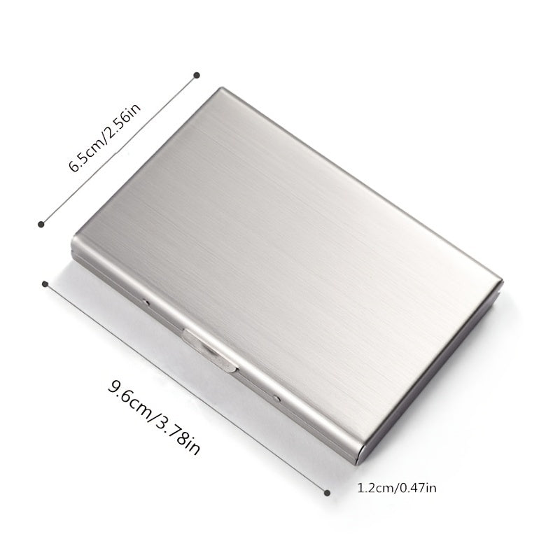 Metal Card Holder Men's Stainless Steel Anti-Degaussing Compact Card Box