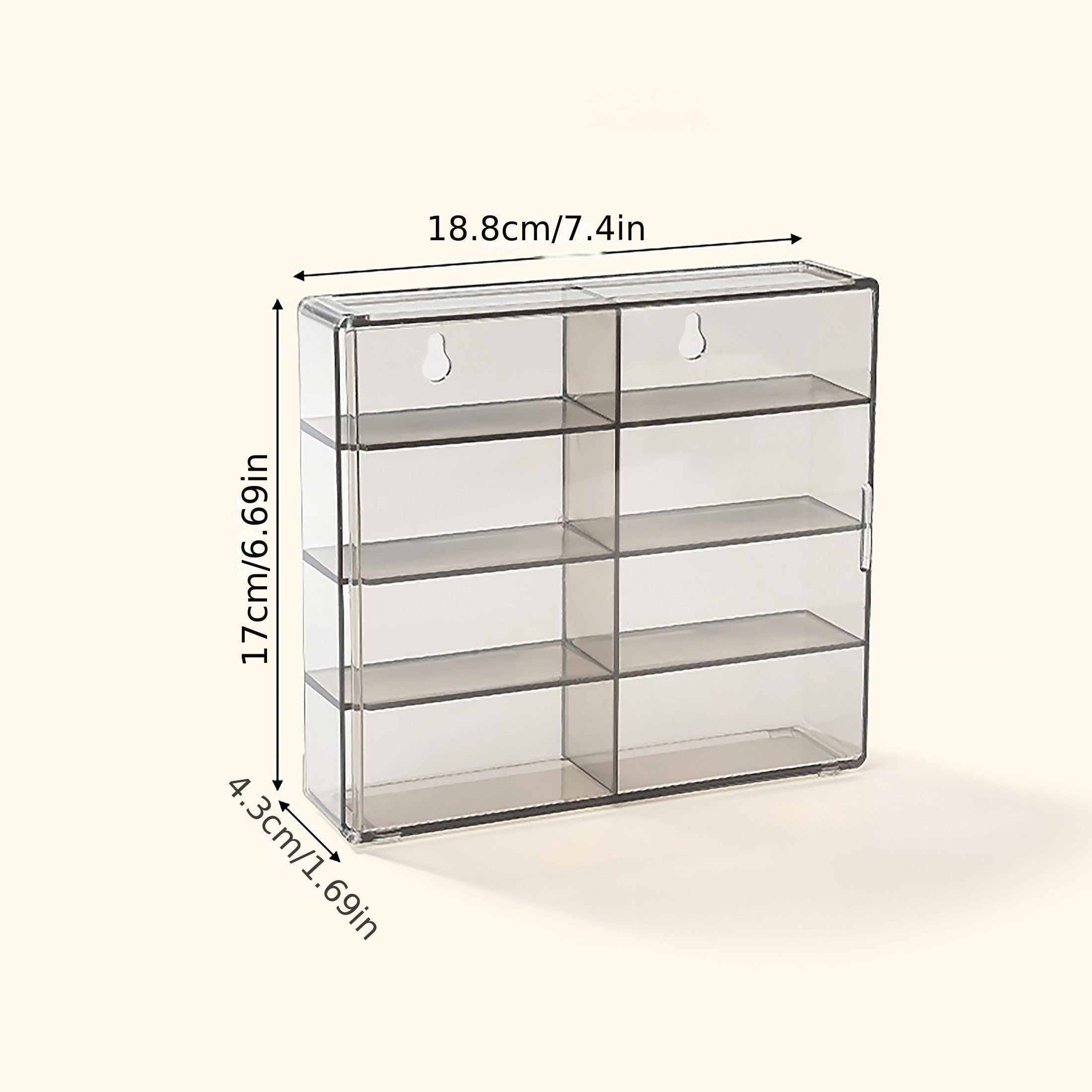 Car Model Storage Box Stackable Wall Mountable Display Rack Clear Grey