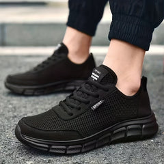 Men's Breathable Lace Up Mesh Sneakers Casual Outdoor Walking Shoes
