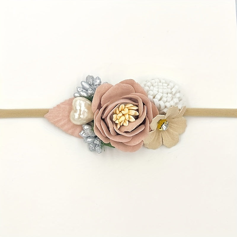 3 Piece Flower Hair Band Set for Baby Girls - Choose Your Style