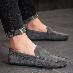 Men's Customizable Loafer Shoes Rubber Sole Anti Slip Slip On