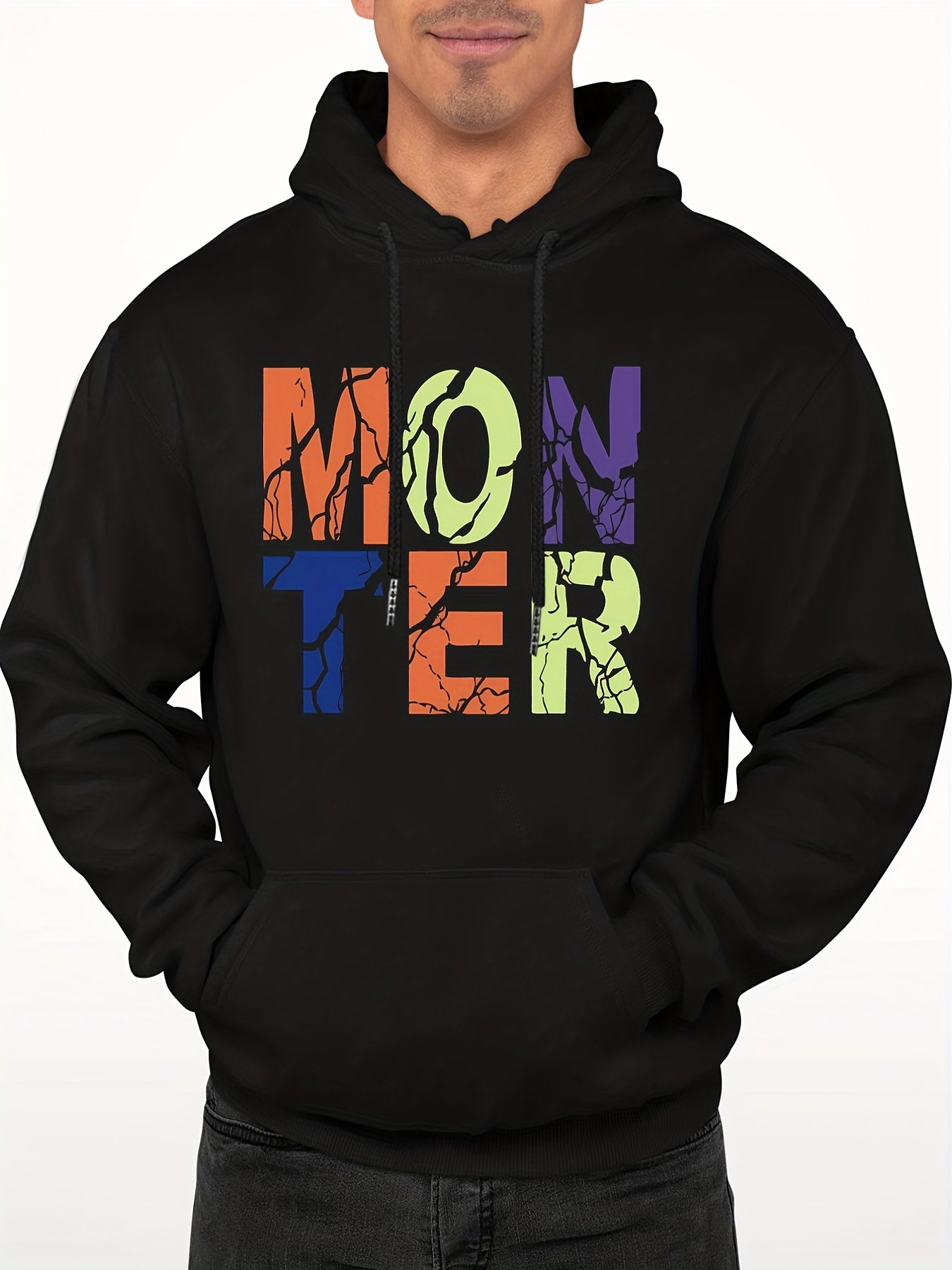 Men's Casual Print Hoodie Sweatshirt for Spring