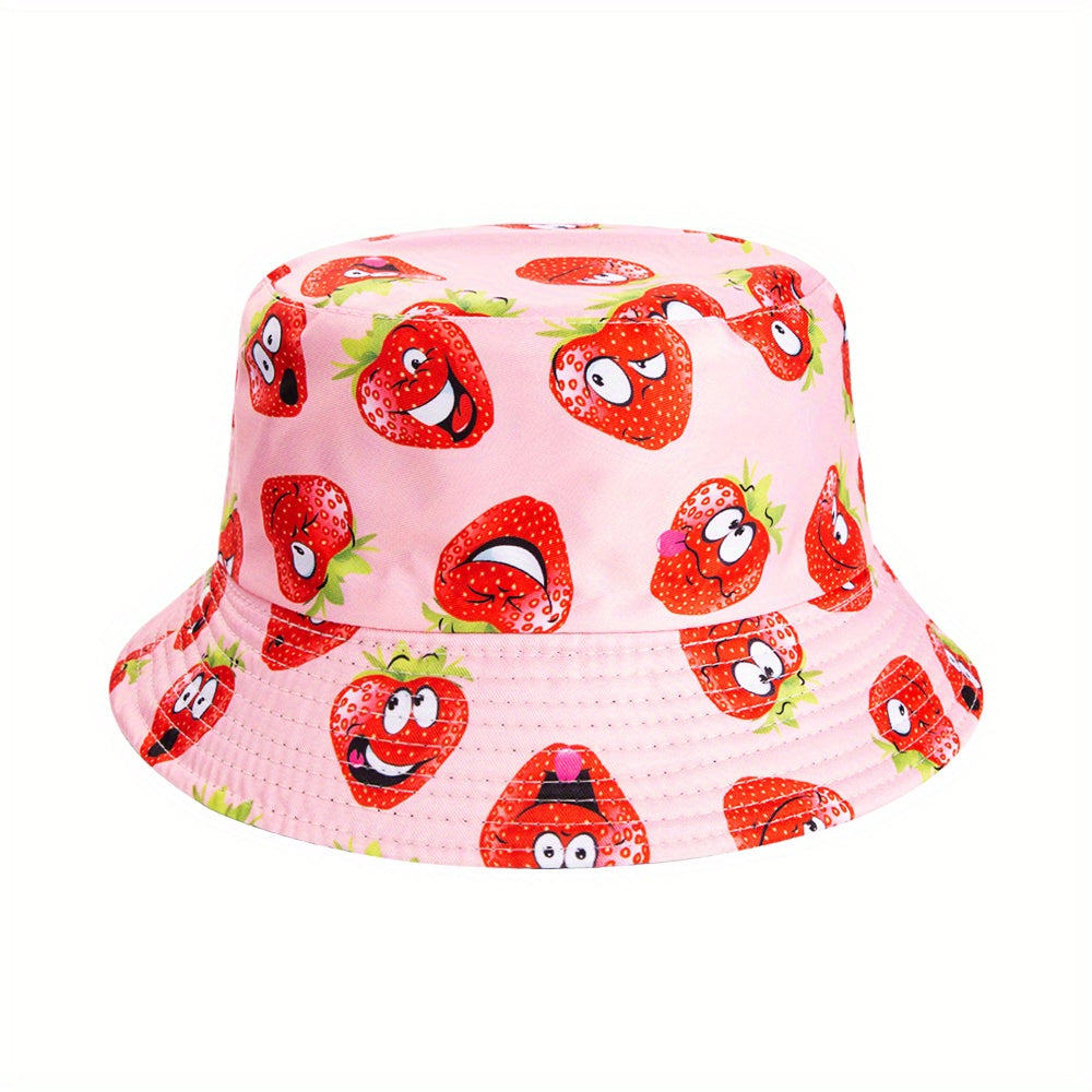 Fruit Pattern Fisherman Hat Summer Sun Protection Hat