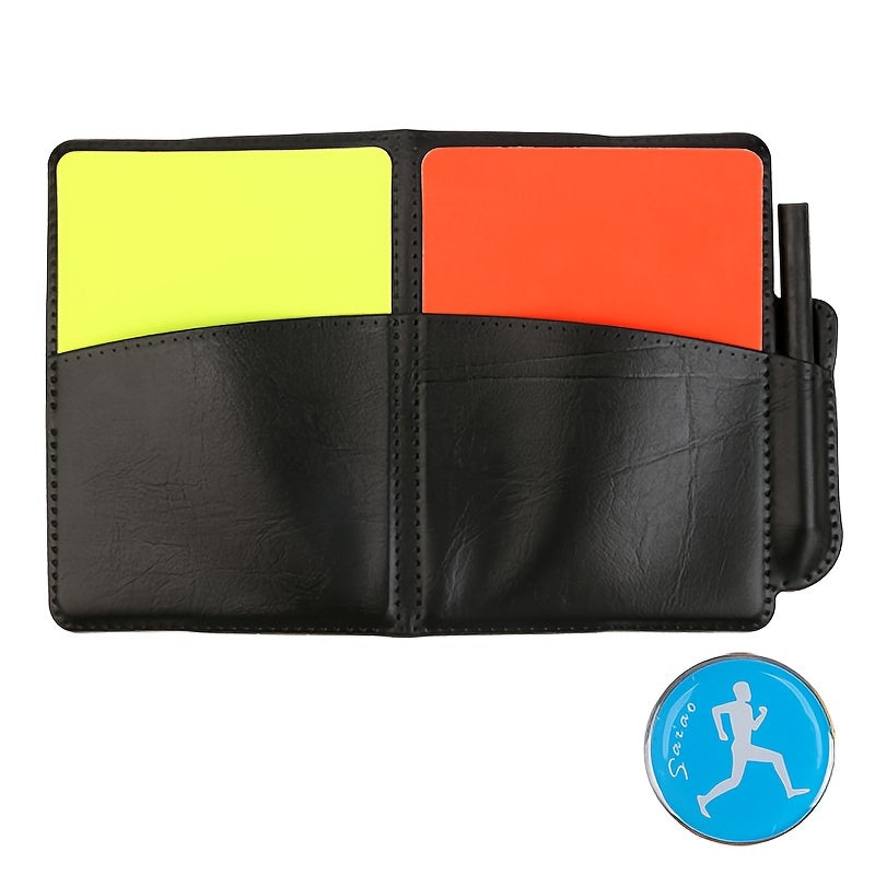 Football Referee Set Red And Yellow Card Metal Whistle Training Tool