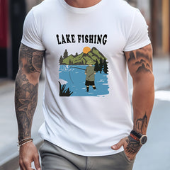 Retro Motorcycle Print Men's Graphic Crew Neck T-shirt