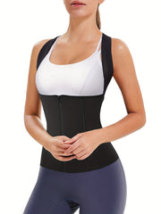 Zipper Shaping Tank Top Posture Corrector Waist Trainer Slimmer