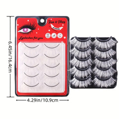 5 Pairs False Eyelashes Stage Party Halloween Makeup Eye Lashes