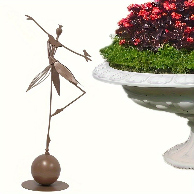 Ballet Girl Metal Dancer Statue Home Decor Craft Garden Outdoor