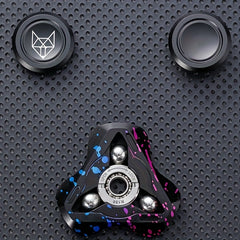 Fox 3rd Gen Metal Fidget Spinner w/ Colorful Accents Stress Relief Gift
