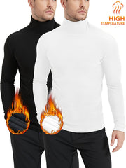 Men's Turtleneck Fleece Warm Fitness Running Top For Autumn And Winter