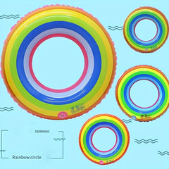 Rainbow Watermelon Inflatable Pool Party Float for Adults & Kids