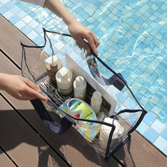 Large Capacity Transparent Swimming Bag PVC Hand Cosmetic Storage Tote