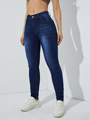Dark Skinny High Rise Jeans Women's Denim Pants