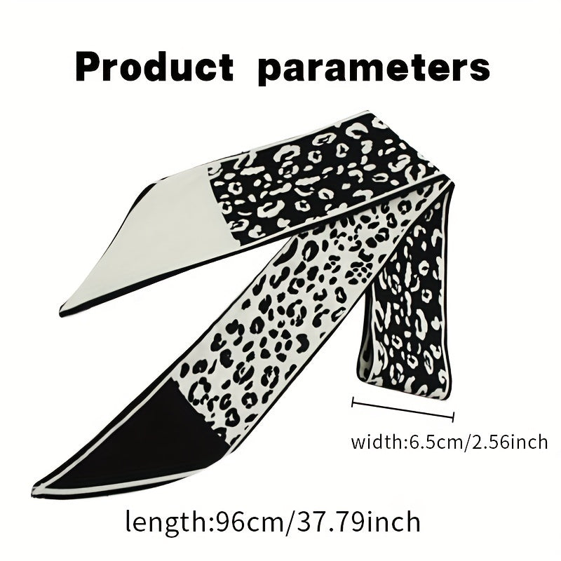 2pcs Paisley & Graphic Neckerchief Skinny Scarf Handbag Charm Gift