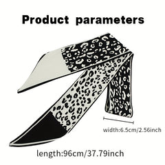 2pcs Paisley & Graphic Neckerchief Skinny Scarf Handbag Charm Gift
