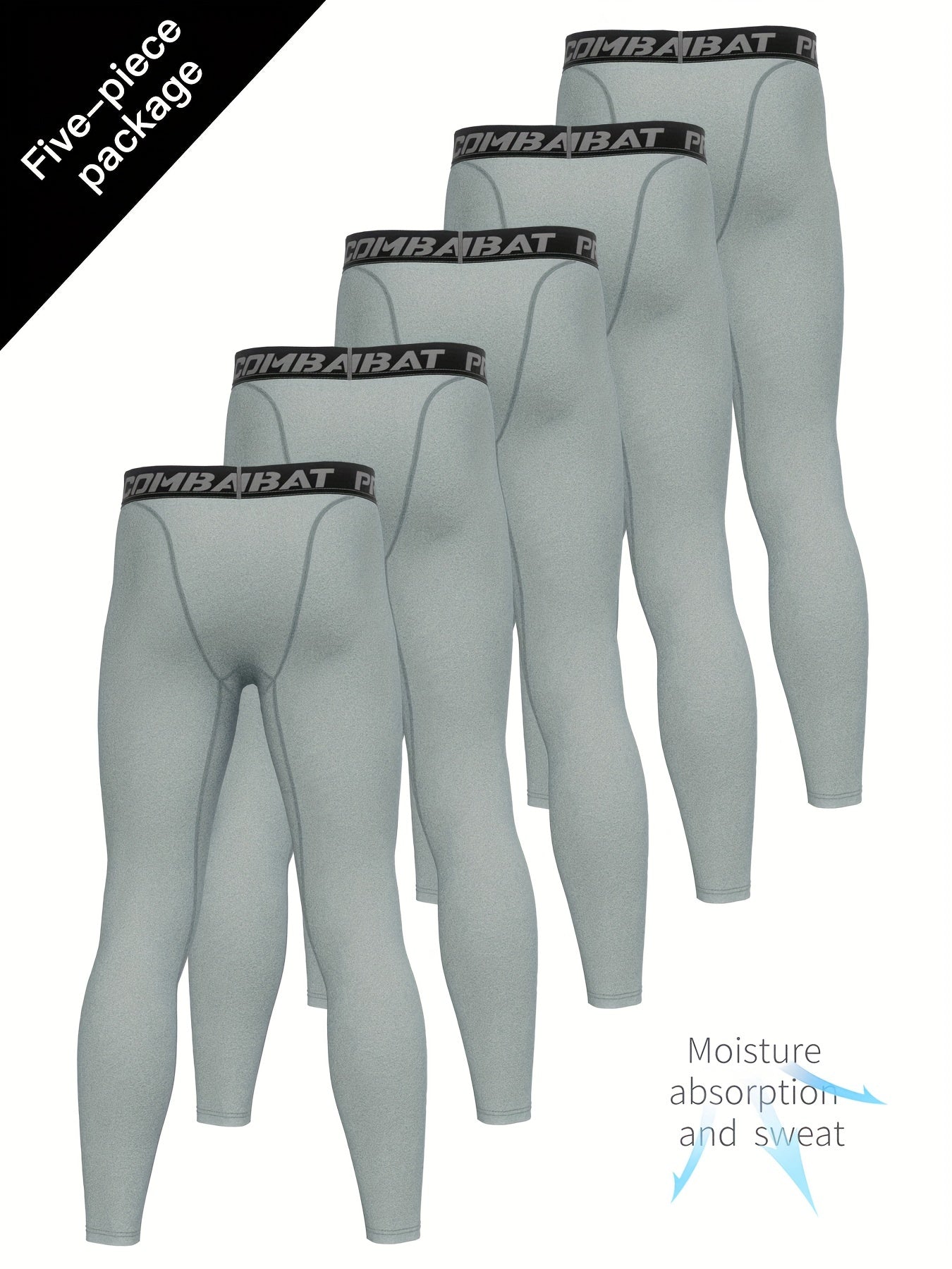Men's Solid Leggings Quick Dry Sports Compression Pants