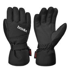 Red Warm and Windproof Kids Gloves for Winter Boys and Girls