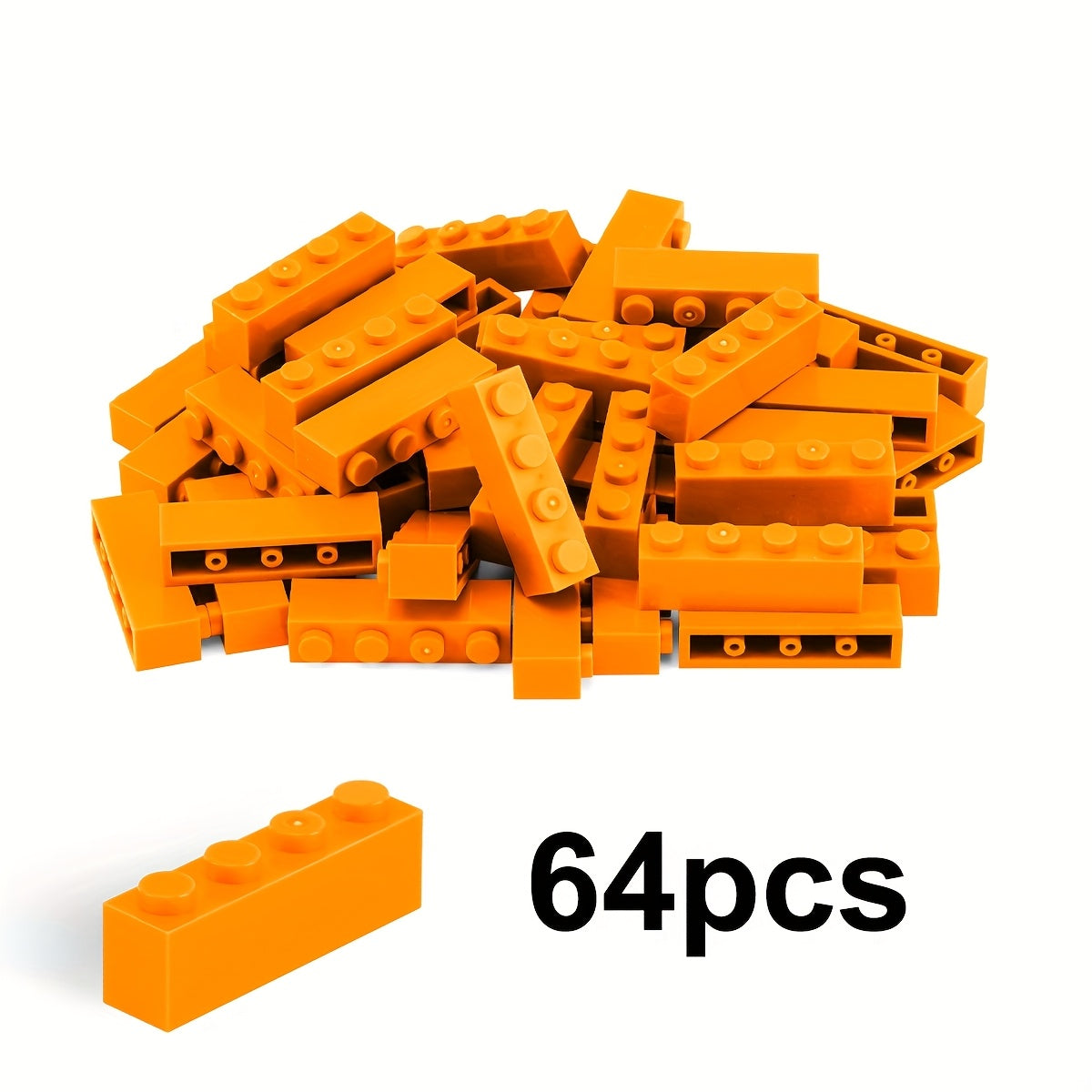 64pcs 1X4 High Bricks for Building Blocks Educational Toys for Kids