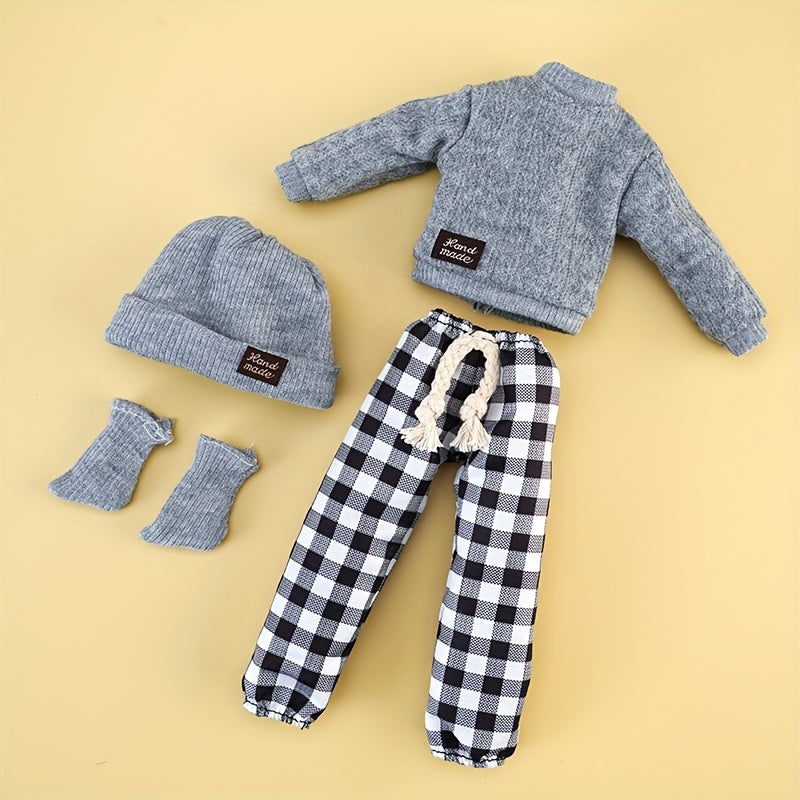 12 Inch Doll Sweater Top Pants Hat Socks Set