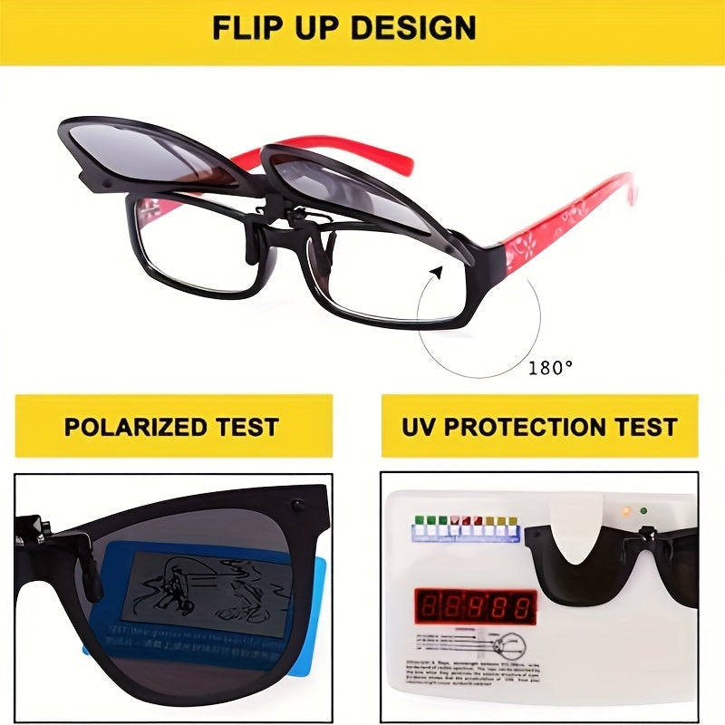 Men's Polarized Clip On Sunglasses UV Protection Anti Glare Driving Glasses