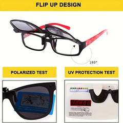 Men's Polarized Clip On Sunglasses UV Protection Anti Glare Driving Glasses