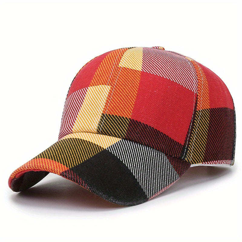 Block Baseball Cap Vintage Couple Casual Sun Hat Adjustable Unisex Sports Hats