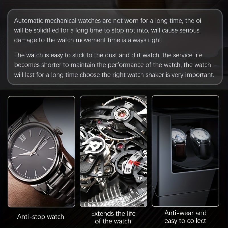 Quiet Motor Watch Winder USB Powered For Men's & Women's Watches