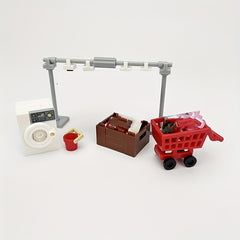 Bathroom Set MOC Accessories Washing Machine Building Blocks Toy Set