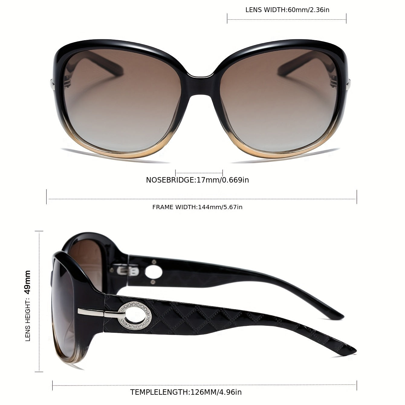 Oversized Oval Sunglasses UV400 Summer Sun Shades Women