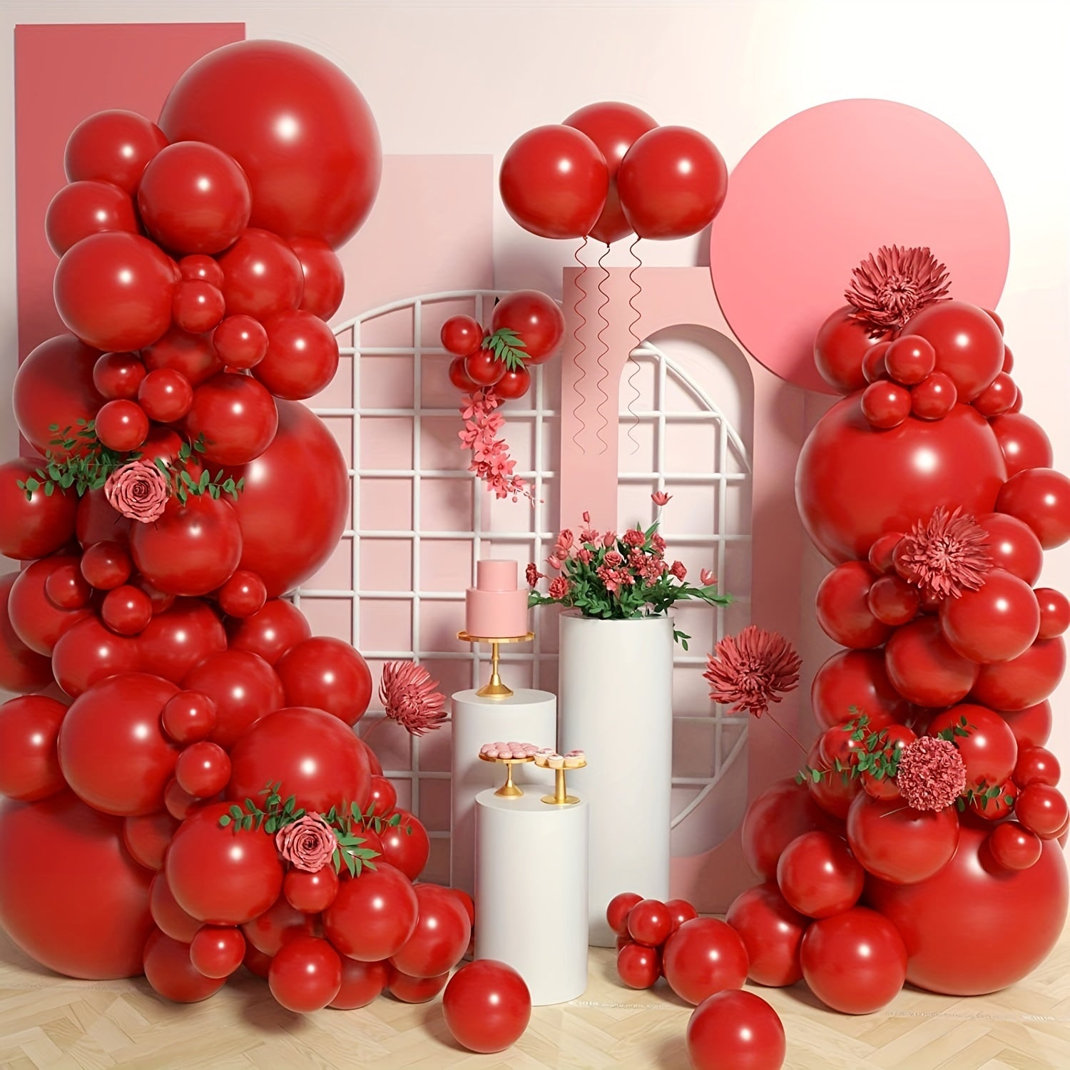 50pcs Matte Red Latex Balloons 12 7 Cm for Party Decorations
