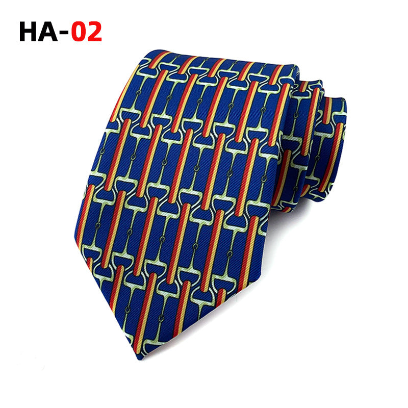 Vintage Men's Printed Silk Fabric Tie