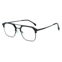 Adult Men's Retro Glasses Frame Double Beam Business Optical Lens