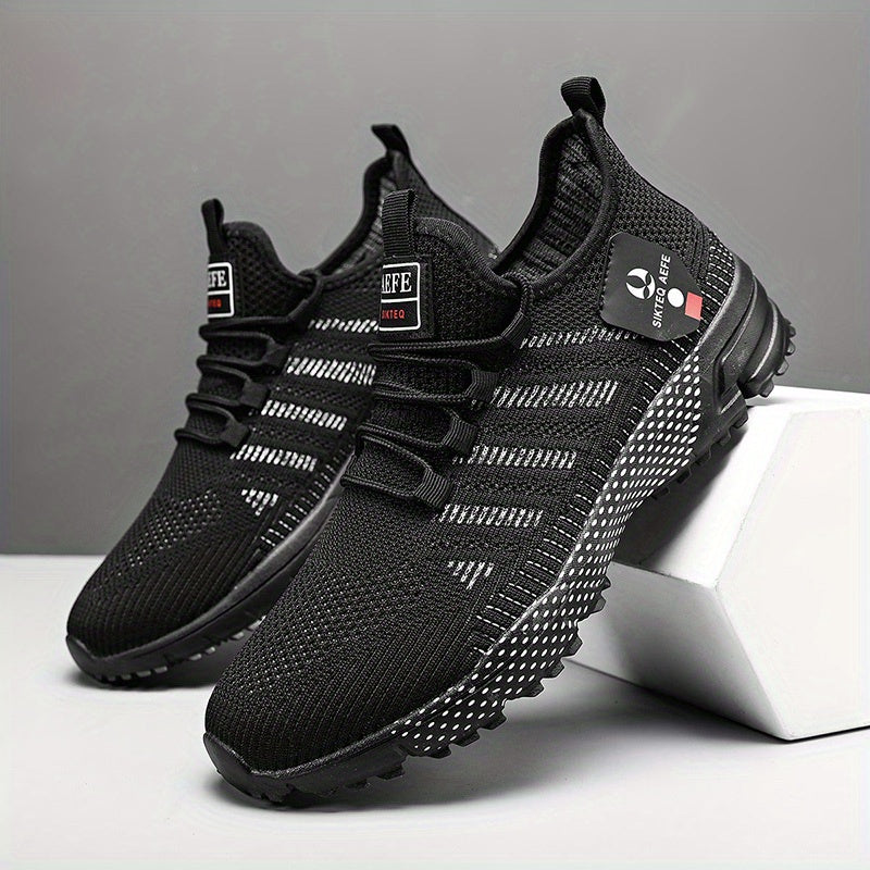 Men's Breathable Running Shoes Soft Sole Sneakers Lace Up