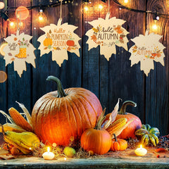 10pcs Maple Leaf Halloween Crafts Fall DIY Decorations