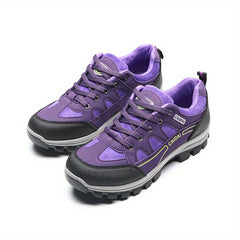 Women's Colorblock Platform Sneakers Low Non-slip Hiking Trainers