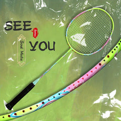 ALP DJ Badminton Racket Full Carbon Fiber Lightweight Flexible Gift
