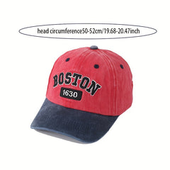 Kids Sunshade Distressed Baseball Cap with Letter Embroidery
