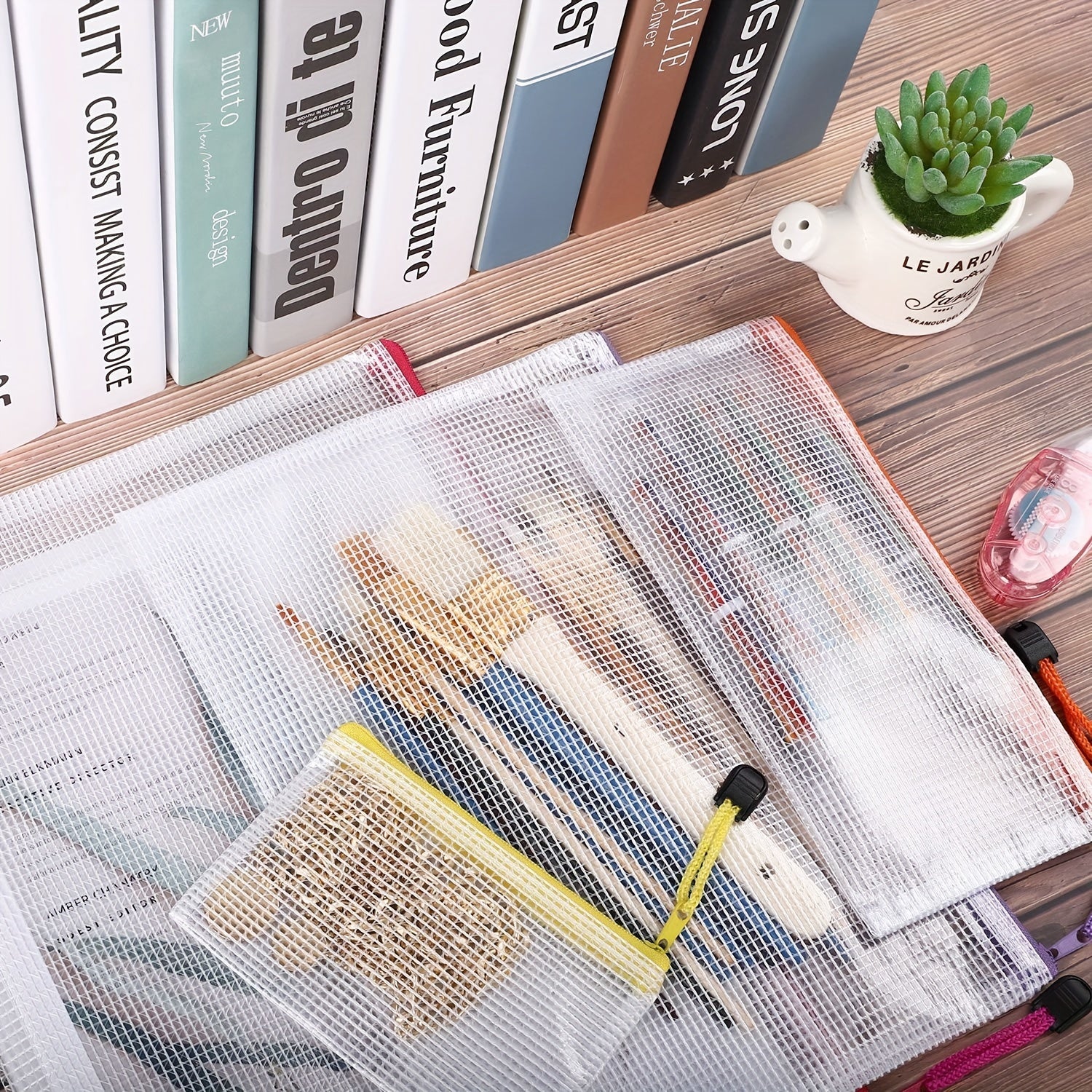 30 Mesh Zipper Pockets for Cross Stitch and Organized Storage
