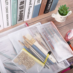 30 Mesh Zipper Pockets for Cross Stitch and Organized Storage